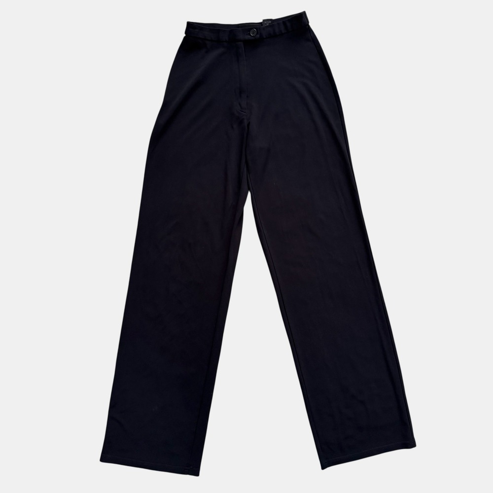 VTG Express Womens Black wide Leg Dress Pants Y2K Vintage Career Trousers Sz XXS